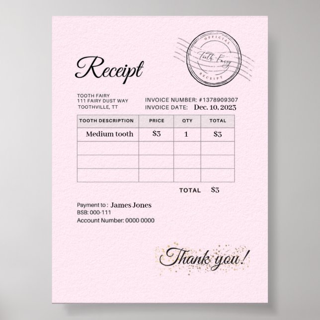 Póster Recaudación de Dinero del Pilar del Dulce del Sell (Frente)