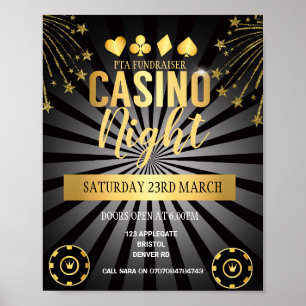 Póster Recaudación de fondos de Casino Night