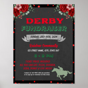Póster Recaudación de fondos del día del derby de Kentuck