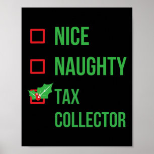 Póster Recaudador de impuestos Gracioso regalo de Navidad