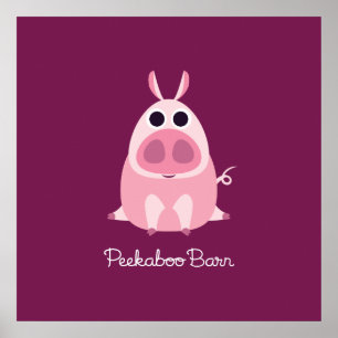 Póster Receloso el cerdo