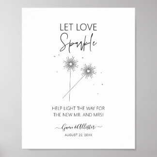 Póster Recepción de bodas de Rótulo Sparkle Love Sendoff