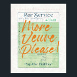 Póster Recepción de cheque de invitado Champagne Pop the<br><div class="desc">Recepción de cheque de invitado Champagne Pop the Bubbly | Más valor, por favor | Champagne Lover Pop Fizz Clink | Arte de carrito de barras | Hora feliz | Regalo de celebración | Moderno divertido colorido | Arte de moda en Boho | Regalo de graduación del aniversario de la...</div>
