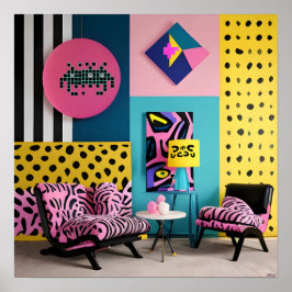 Póster Recepción de diseño de Memphis Sueño