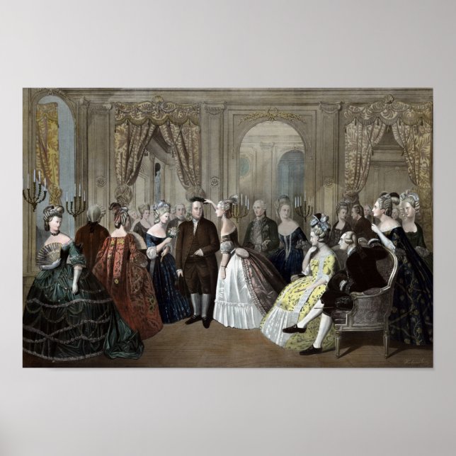 Póster Recepción de Franklin en la Corte de Francia (Frente)