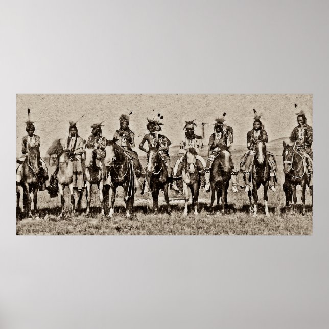 Póster Recepción india del Presidente Arthur Antiqued (Frente)