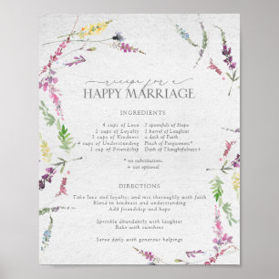 Póster Receta Botánica de Eucalipto para un Matrimonio Fe