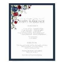 Receta de borgoña azul marina para un matrimonio f