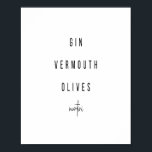 Póster Receta de cóctel Martini<br><div class="desc">Receta de cóctel Martini</div>