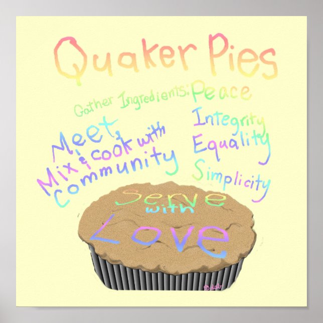 Póster Receta de cuotas de Quaker (Frente)
