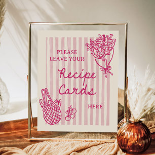Póster Receta de Desayuno Nupcial Dibujada a Mano Fuera d