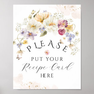 Póster Receta de Desayuno para Boda Rústica con Flor Silv