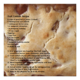Póster Receta de Fruit Cobbler