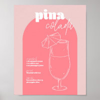 Receta de Pina Colada rosa inspirada en retro de c