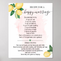 Receta de regalo de ducha rosa de limón de matrimo