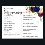 Póster Receta de regalo para recién casados con signo de<br><div class="desc">Haga clic en "Editar diseño" para personalizar o modificar el diseño (cambiar la redacción,  el color del tipo de letra,  el estilo de letra). ** Por favor,  vea la colección completa para ver la invitación coincidente,  juegos de ducha de novia,  etiquetas y signos disponibles**</div>
