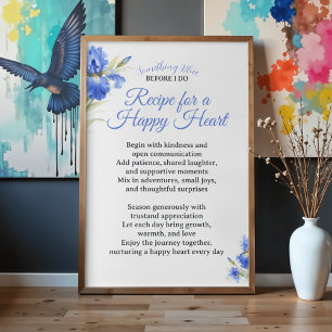 Póster Receta de regalo para una ducha de novia para un c