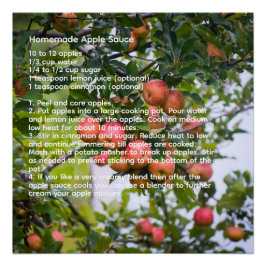 Póster Receta de salsa de manzana