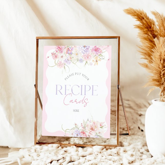 Póster Receta moderna de nupcial con flores silvestres en (Subido por el creador)