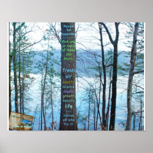 Póster Receta para la felicidad. … Intento él