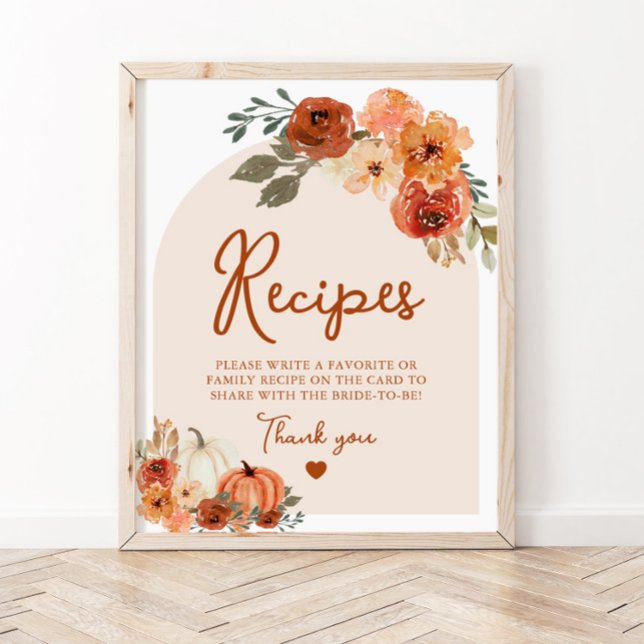 Póster Recetas de la ducha de novia de la Boho Terracotta (Subido por el creador)