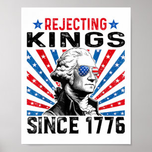 Póster Rechazando Reyes Desde 1776 Distressed Bandera De 