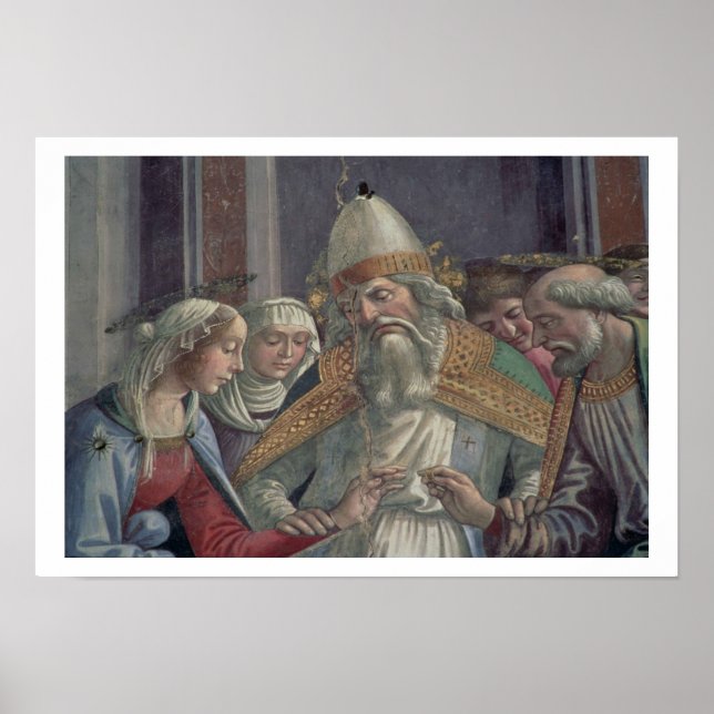 Póster Recibiendo el anillo, del matrimonio de los Virgi (Frente)