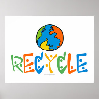 Póster Reciclaje colorido
