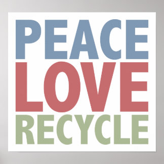 Póster Reciclaje de amor por la paz