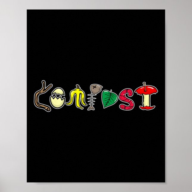 Póster Reciclaje de compostaje del Día de la Tierra (Frente)