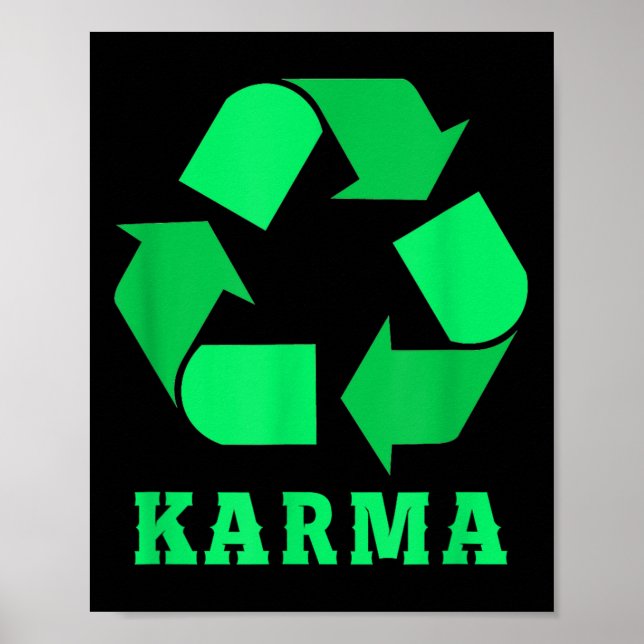 Póster Reciclaje de Karma Protección Ambiental Clima P (Frente)
