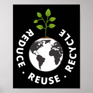 Póster Reciclaje del entorno de regalo del Día de la Tier