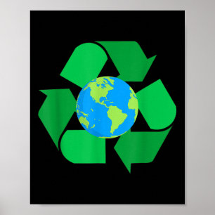 Póster Reciclaje del planeta Tierra Medio Ambiente de Pro