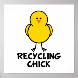 Póster Reciclando polluelo