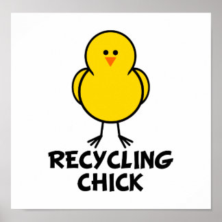 Póster Reciclando polluelo