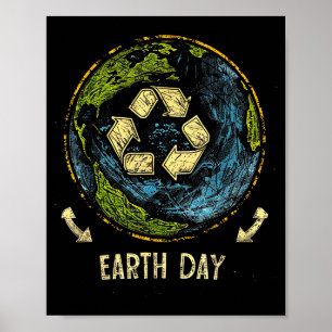 Póster Reciclar Día de la Tierra Naturaleza Planeta Conse