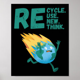 Póster Reciclar la reutilización repensar el activismo de