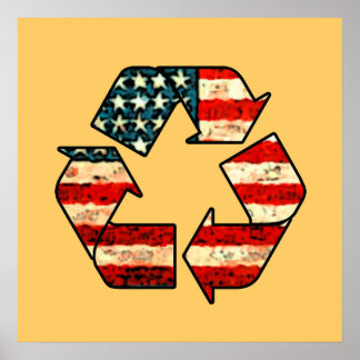 Póster Reciclar Poster de Estados Unidos