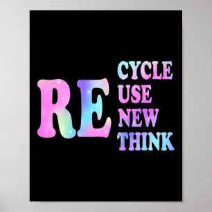 Póster Reciclar Reutilizar Renovar Repensar Para El Recyc