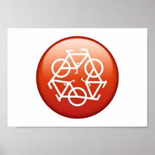 Póster reciclar rojo por Petr Kratochvil cartel