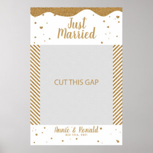 Póster Recién casado 02 boda foto de punteros de marco Bo