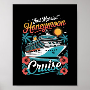 Póster Recién Casados Luna de Miel Crucero Vacaciones Coi