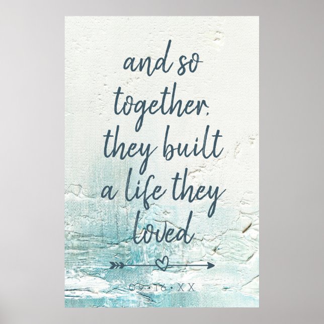 Póster recién casados Saying Grunge (Frente)