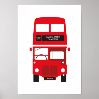 Póster Recién nacido Poster de bus rojo de Londres person