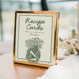 Póster Recipe Card Fresh Off The Market Bridal Sign