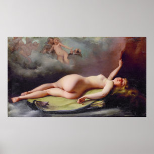 Póster Reclinando la belleza, por Luis Ricardo Falero