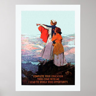Póster Reclutamiento de enfermeras viejas en la Primera G