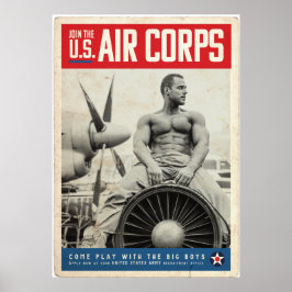 Póster Reclutamiento de vintage US Air Corps