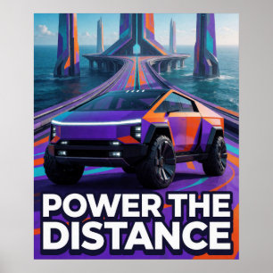 Póster Recoge La Distancia Recogida Futurista Para Fanáti