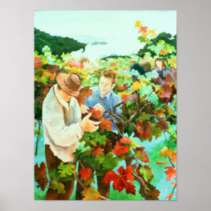 Póster Recogedores 1996 de la uva